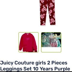 Juicy Couture girls 2 Pieces
Leggings Set 10 Years Purple